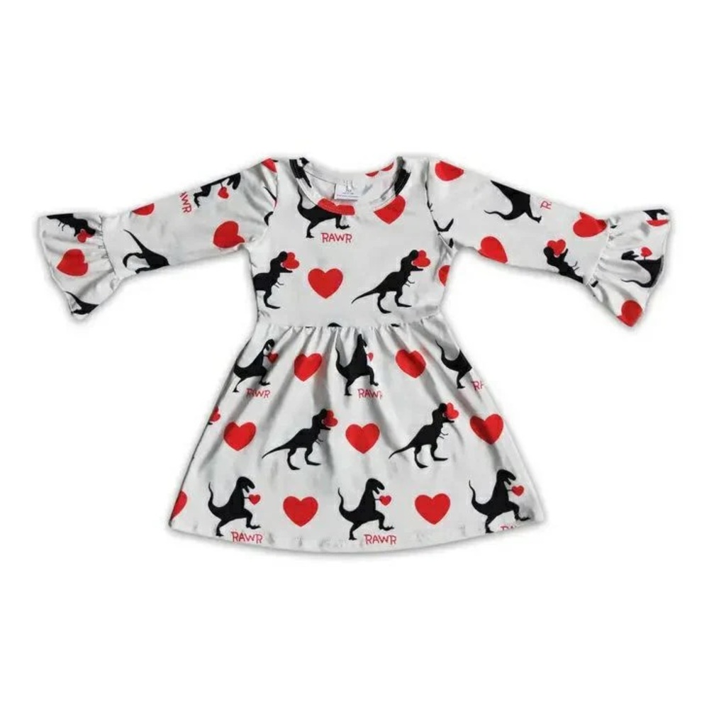 Dinosaur Print Heart Dress